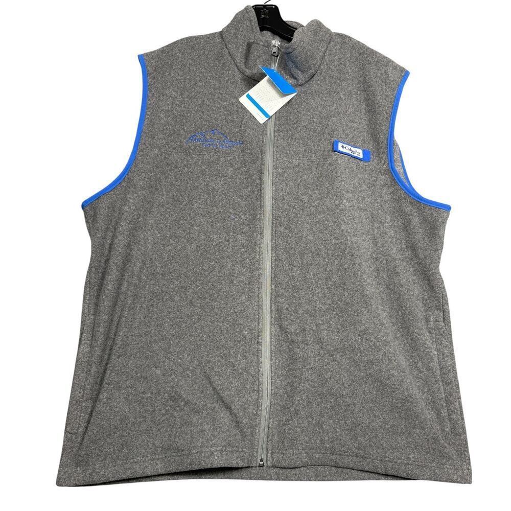 NEW- NWT Columbia PFG Men’s Harborside Fleece Vest Gray XXL